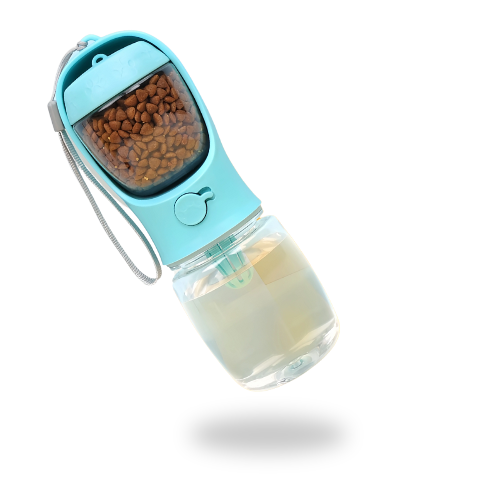 La gourde 2-en-1 pour Eau et Croquette