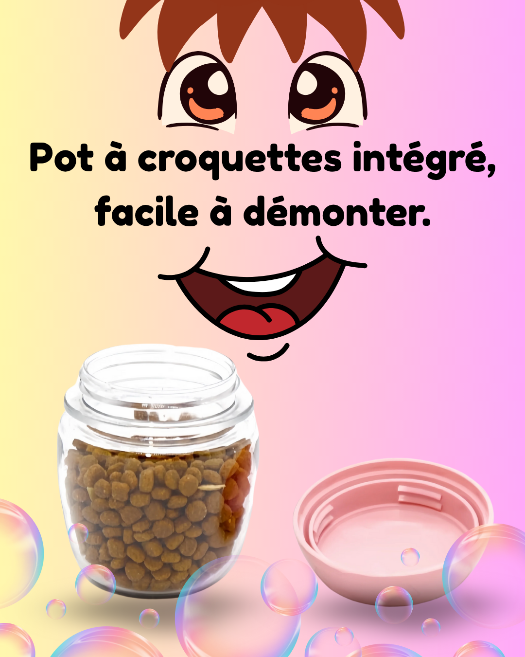 La gourde 2-en-1 pour Eau et Croquette